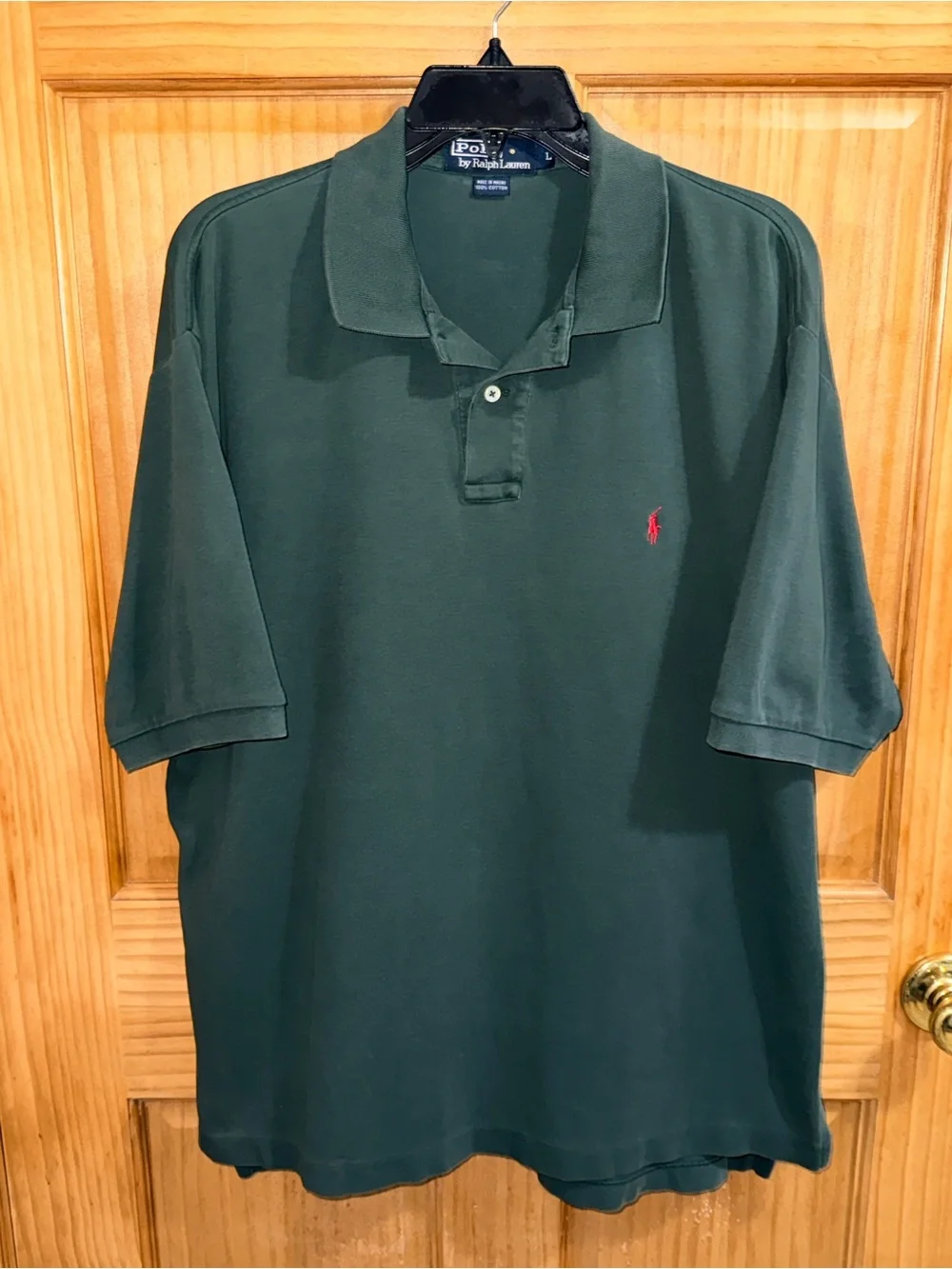 Polo by Ralph Lauren Men’s Loden Green Classic Fit Polo Shirt-L-EC